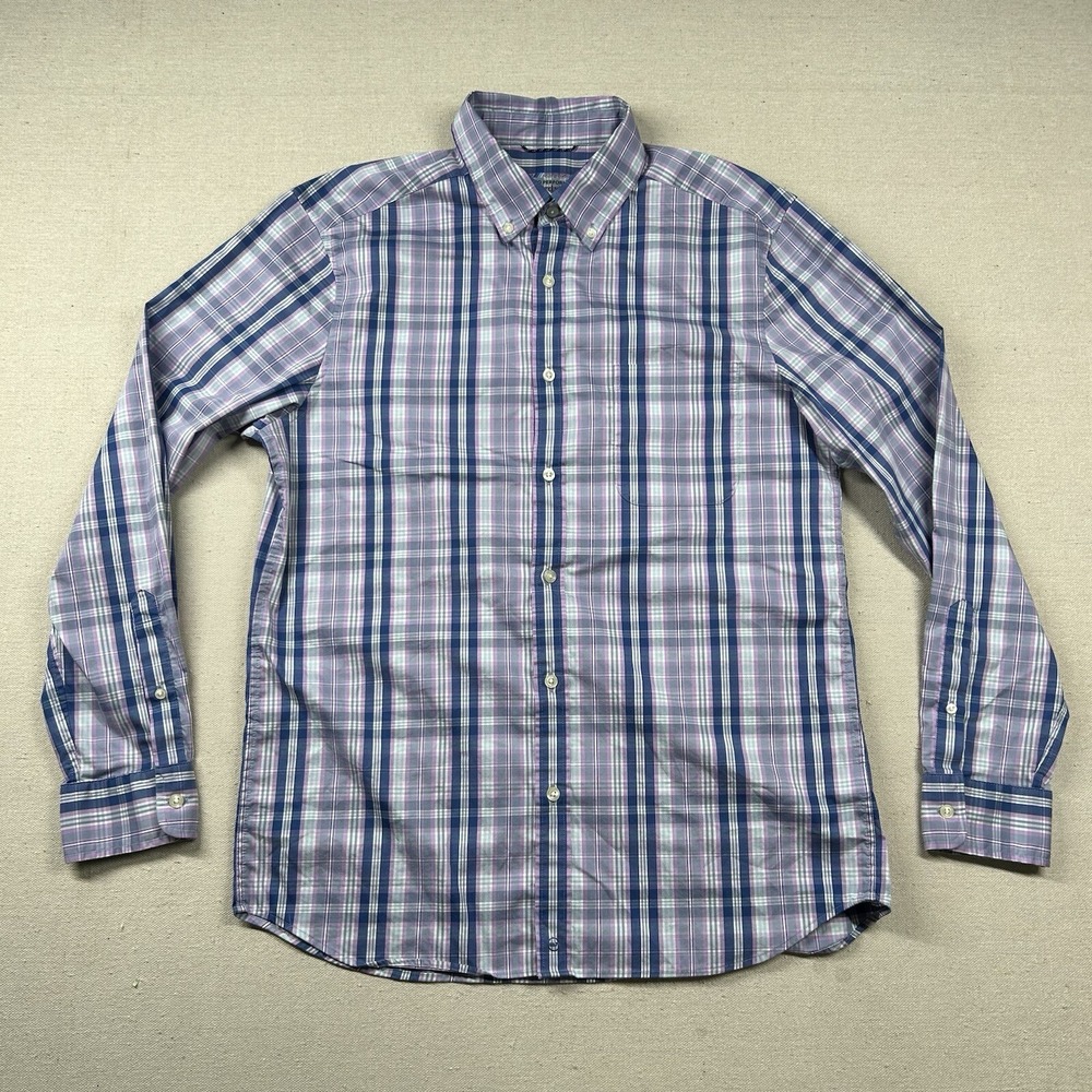 Vineyard Vines OTG Shirt Mens M On The Go Performance Oxford Plaid Button Preppy
